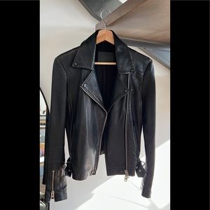 Allsaints Ladies Black Genuine leather jacket Size 6